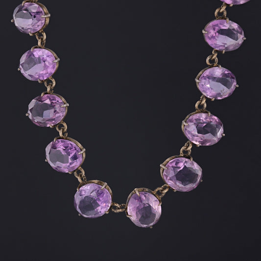 Amethyst Riviere Necklace | Antique Amethyst Necklace