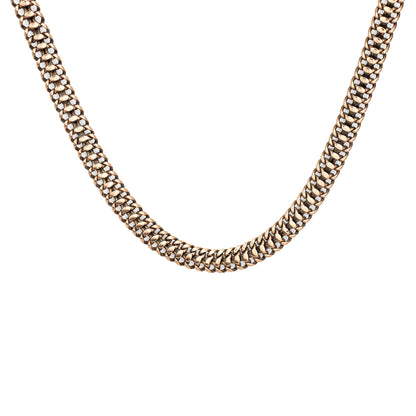 Antique Victorian Necklace 14k Rose Gold 17 Watch Chain for Charms Fancy Link