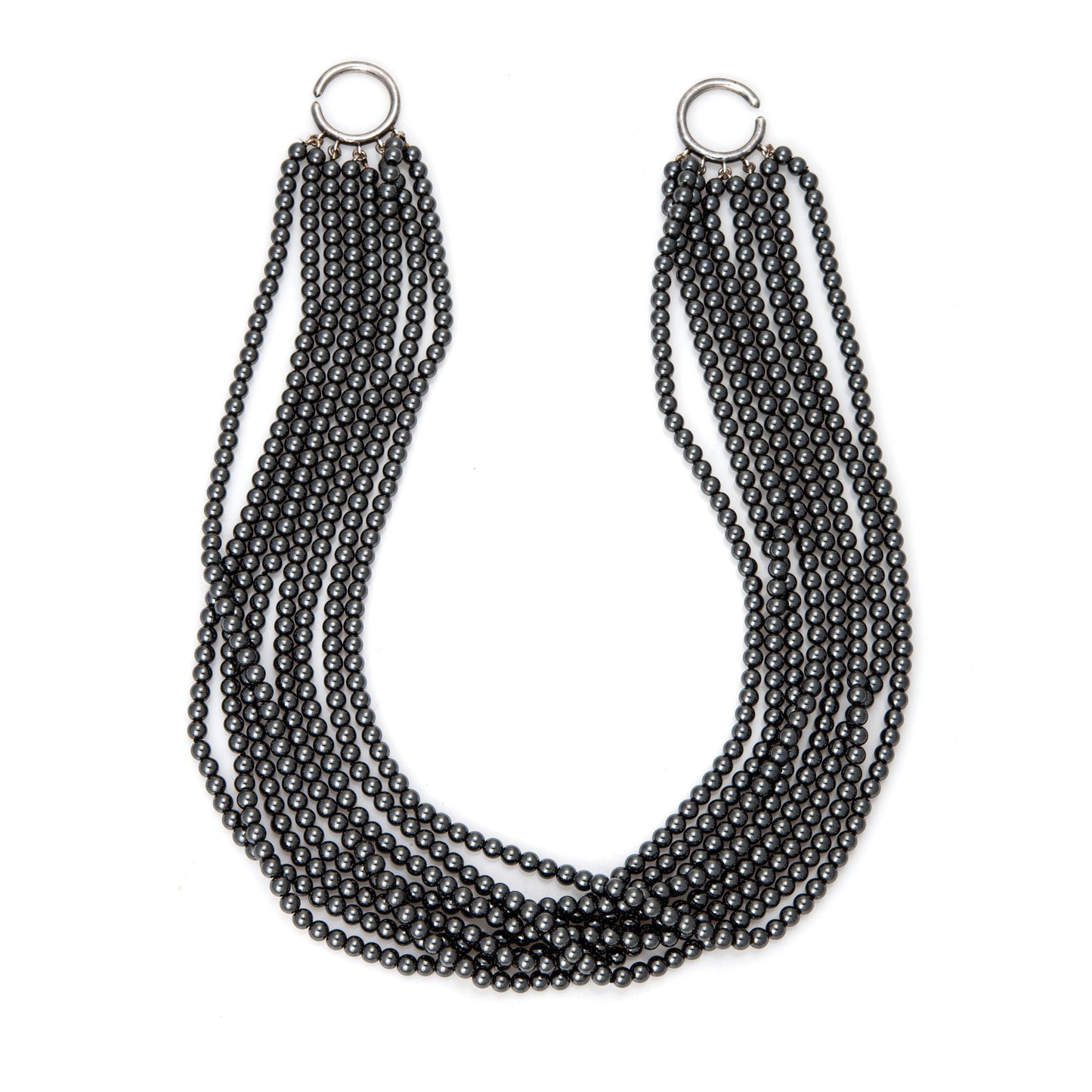 c1983 Tiffany & Co Necklace Hematite Multi Strand Torsade Signed Paloma Picasso
