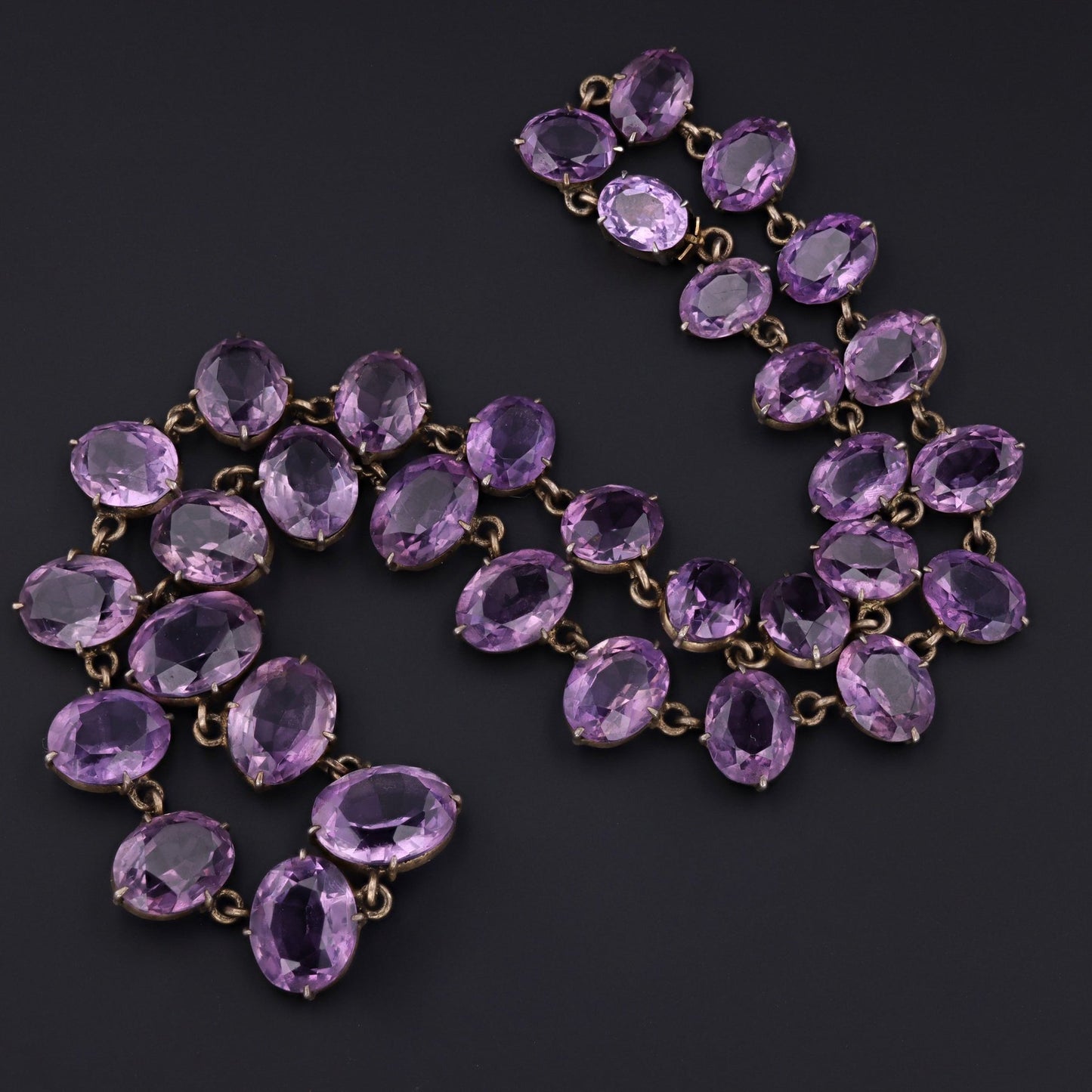 Amethyst Riviere Necklace | Antique Amethyst Necklace
