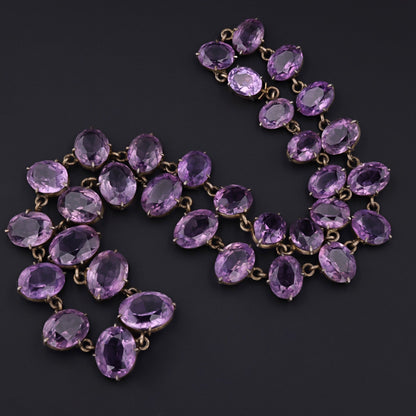 Amethyst Riviere Necklace | Antique Amethyst Necklace