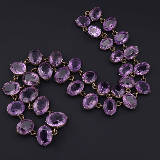 Amethyst Riviere Necklace | Antique Amethyst Necklace
