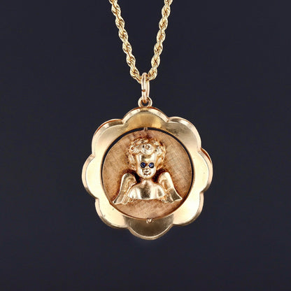 Angel & Devil Spinner Pendant | 14k Gold Pendant