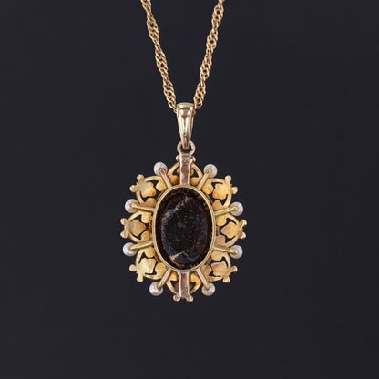 Antique Boulder Opal Conversion Pendant of 14k Gold