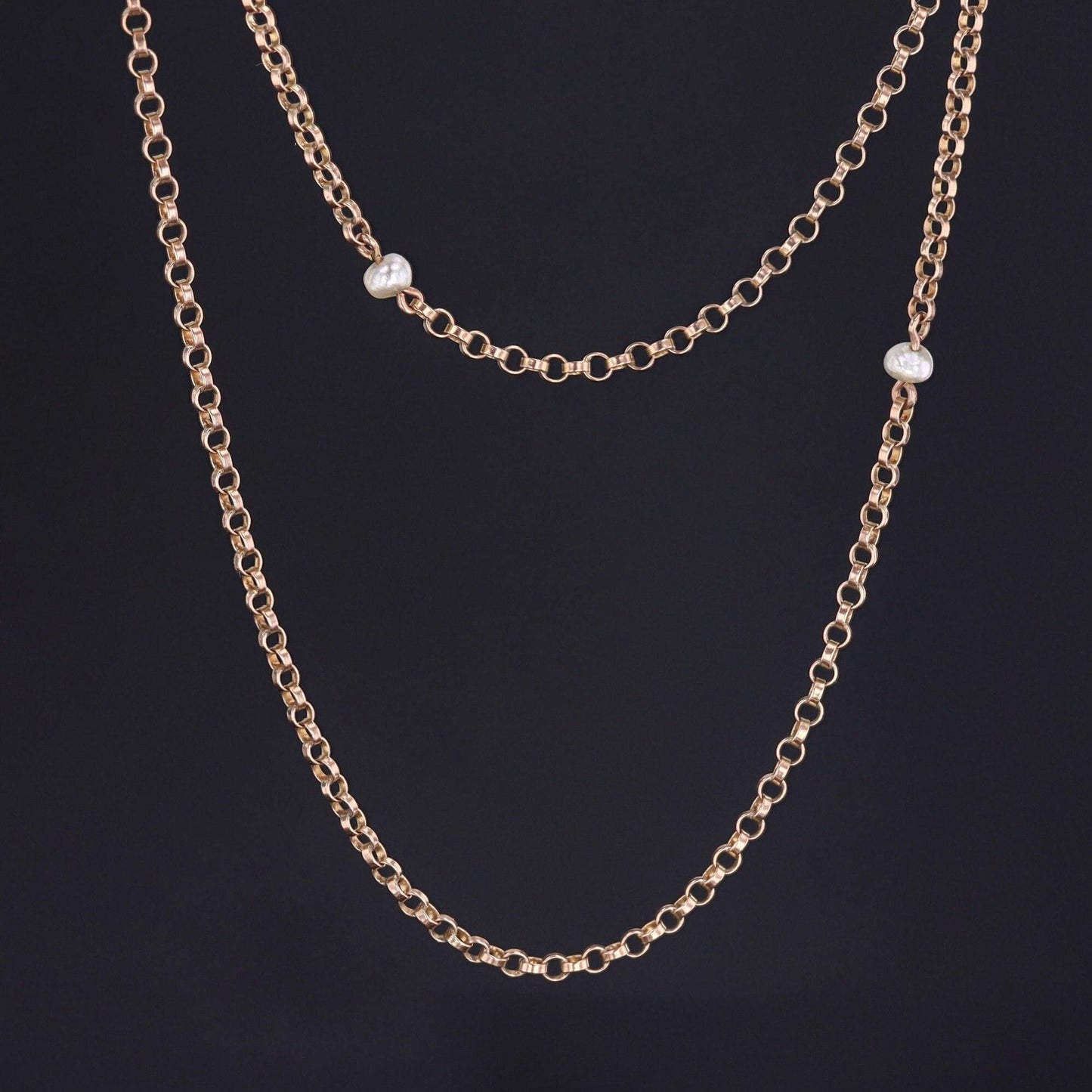 Antique Chain | 9ct Gold Rolo Link Chain