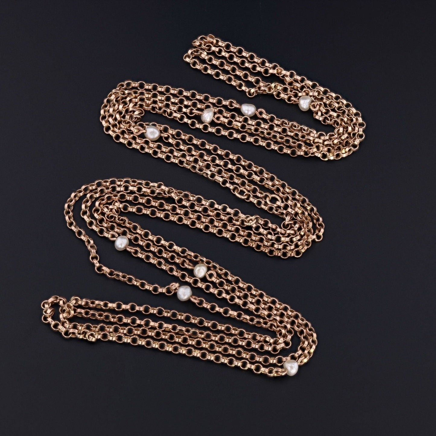 Antique Chain | 9ct Gold Rolo Link Chain