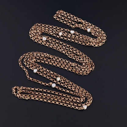 Antique Chain | 9ct Gold Rolo Link Chain