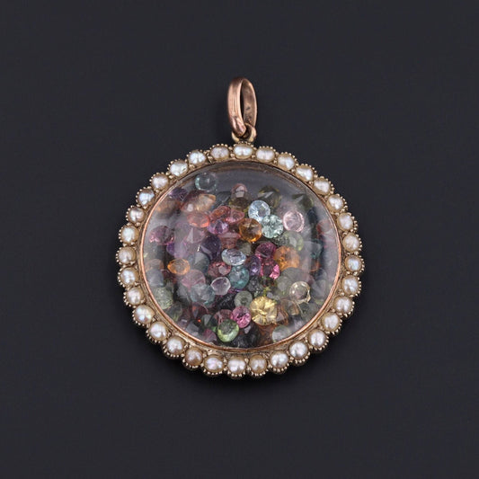 9ct Gold Shaker Pendant | Gemstone Shaker Pendant