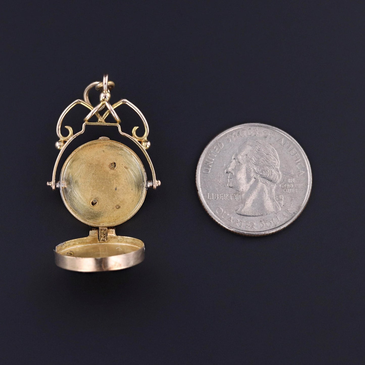 Antique Bird Locket of 14k Gold