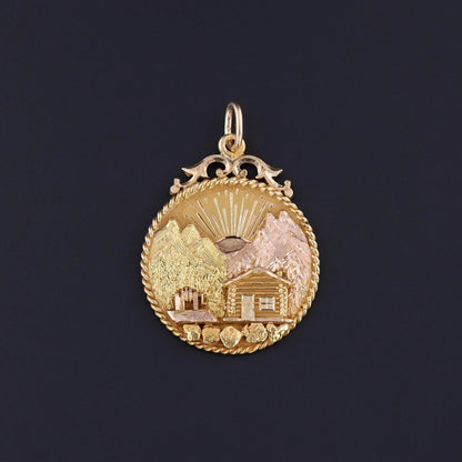 Antique Alaska Pendant of 18k Gold