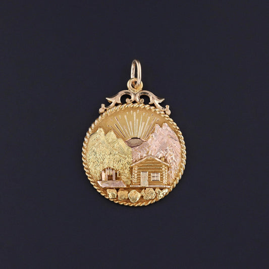 Antique Alaska Pendant of 18k Gold